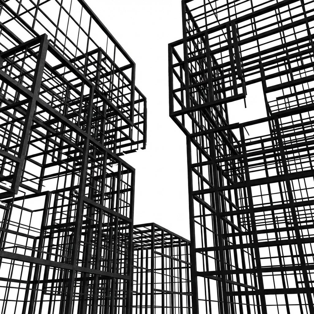 Abstract wireframe structure